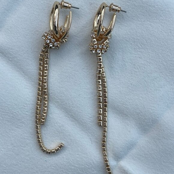 Anthropologie CZ Dangling Earrings - Picture 2 of 2